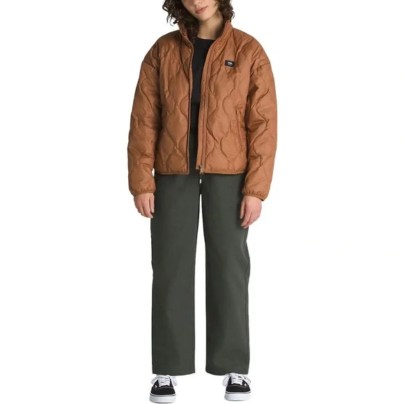 Vans Quilted Bomber Jacket in Brown - Picture 13 of 13